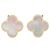 Van Cleef & Arpels Vintage Alhambra Ohrringe Weiß Golden