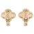 Van Cleef & Arpels Vintage Alhambra Ohrringe Weiß Golden - Ansicht 2