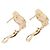 Van Cleef & Arpels Vintage Alhambra Ohrringe Weiß Golden - Ansicht 3