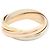 Anillo Cartier Trinity Dorado - vista 2