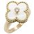 Anello Van Cleef & Arpels Vintage Alhambra Madreperla 1PD Bianco D'oro