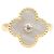 Anello Van Cleef & Arpels Vintage Alhambra Madreperla 1PD Bianco D'oro - vista 2