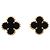 Van Cleef & Arpels Sweet Alhambra Onyx Ohrringe Schwarz Golden