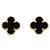 Van Cleef & Arpels Sweet Alhambra Onyx Ohrringe Schwarz Golden