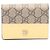 Cartera bi-fold Gucci GG Supreme Double G Castaño Beige Amarillo