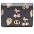 Cartera bi-fold Gucci Petite Marmont GG Fruit Pattern Negro Dorado