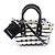 Balenciaga BISTRO XXS Borsa Cesto Bistro Nero Bianco