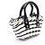 Balenciaga BISTRO XXS Borsa Cesto Bistro Nero Bianco - vista 2