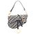 Borsa Saddle Christian Dior in Beige e Navy Blu navy