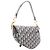 Borsa Dior Saddle Christian Dior Beige Blu navy - vista 2