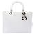 Christian Dior Lady Dior Borsa Large 2-Way Bianco