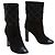 Chanel Botins de Camurça Preta Acolchoados EU 38.5 Preto