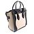 Céline Borsa Tote Celine Luggage Micro Shopper Nero Beige Crudo - vista 2