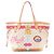 Louis Vuitton Neverfull MM Summer Trunk Tote Bag Weiß Mehrfarben