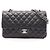 Borsa a tracolla Chanel Matelassé Double Flap Nero