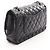 Borsa a tracolla Chanel Matelassé Double Flap Nero - vista 2