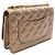 Borsa a tracolla Chanel Matelassé in pelle d'agnello dorata D'oro - vista 2