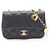 Timeless Borsa a tracolla Chanel Matelassé in pelle d'agnello nera Nero