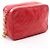 Borsa a spalla Chanel Matelassé con nappina Rosso - vista 2