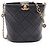 Borsa a secchiello Chanel Matelassé in pelle di agnello nera Nero