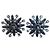 Orecchini Chanel Crystal Star White Blue Silver hardware Metal Glass