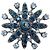 Orecchini Chanel Crystal Star White Blue Silver hardware Metal Glass - vista 2