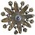Orecchini Chanel Crystal Star White Blue Silver hardware Metal Glass - vista 3