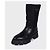 Prada Monolith Black Leather Boots with Silver-Tone Logo - EU 39 Pre-owned - view 3