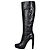 PRADA Black Leather Knee-High Boots — EU 38 Pre-owned