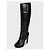 PRADA Black Leather Knee-High Boots — EU 38 Pre-owned - view 3