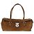 Bolsa Satchel Prada Pattina Pushlock em camurça Marrom