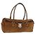 Bolsa Satchel Prada Pattina Pushlock em camurça Marrom - vista 3