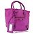 Balenciaga Classic Studs Sunday Tote Leather Medium Porpora - vista 3