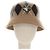 Bob Prada avec logo triangle en laine et cachemire Beige