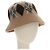 Bob Prada avec logo triangle en laine et cachemire Beige - vue 3