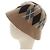 Bob Prada avec logo triangle en laine et cachemire Beige - vue 4