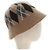 Bob Prada avec logo triangle en laine et cachemire Beige - vue 5