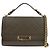 Chanel Label Click Flap Quilted Calfskin Medium Verde