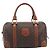 Céline Celine Boston Triomphe Coated Canvas Small Braun