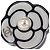 Chanel Camellia Stecker aus Kunststoff Weiß - Ansicht 4