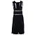 Abito Prada nero con pannelli in chiffon di seta semi-trasparente