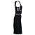 Abito Prada nero con pannelli in chiffon di seta semi-trasparente - vista 3