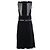 Abito Prada nero con pannelli in chiffon di seta semi-trasparente - vista 4