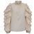 Blusa Ulla Johnson Pippa com mangas folhadas em algodão marfim Branco Cru
