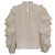 Blusa Ulla Johnson Pippa com mangas folhadas em algodão marfim Branco Cru - vista 4