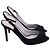 Sandali Slingback Sergio Rossi con tacco in camoscio nero
