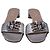 Casadei Pantoletten aus metallic-silbernem Leder mit Kristallbesatz Metallisch - Ansicht 2