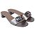Casadei Pantoletten aus metallic-silbernem Leder mit Kristallbesatz Metallisch - Ansicht 3
