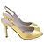 Sandali Slingback Sergio Rossi in pelle dorata D'oro