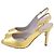 Sandali Slingback Sergio Rossi in pelle dorata D'oro - vista 4